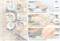 Japanese Cuisine Disbursement Payroll Designer Business Checks | BU3-7CDS06-FSP